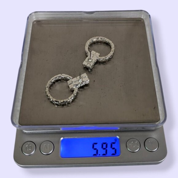 (2/$20) Vintage Rhinestone Cut Out Earrings - Picture 5 of 5